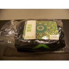 HEX VIBE YOGA MAT BAG NEW DOUBLE POCKET BLACK LIME GREEN
