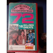 vhs video cassette rock n roll the greatest years 1972