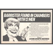 LISTERINE ANTISEPTIC MOUTHWAST dental :- Original Vintage 1981 Advert