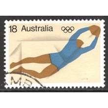 AUSTRALIA 1976: OLYMPIC GAMES MONTREAL - 18c FOOTBALL USED (G6)