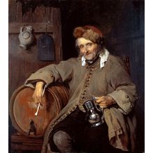 Metsu Gabriël The old drinker Poster Canvas Movie Film Print A0 A1 A2 A3 A4 A5 A