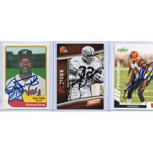 Autographed 3 Card Lot with Jim Brown Signed Nice