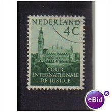 NETHERLANDS 1951 OFFICIAL 4C GREEN F/U SGJ22