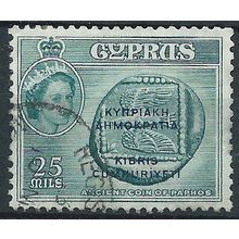 Cyprus 1961 SG194a 25m Greyish Blue Fine Used .. ..