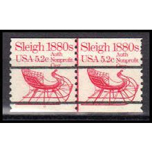 1900a 5.2c Sleigh Fine MNH Dry Gum CNP Left 2 PA0367