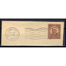 Used 684 1 1/2c Warren Harding Just Clears Williamsport, PA. E1999