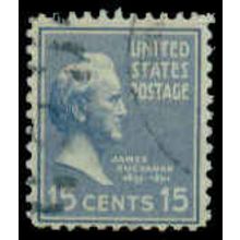 Used 820 15c James Buchanan Barely Clears M08039