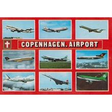 Copenhagen Airport 1980s Postcard