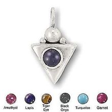 Sterling Silver Hand-Made Genuine Stone Pendants