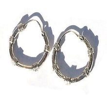Sterling Silver 18mm Bali Style 4 coil Hoop Earrings