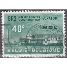 Belgique 1961 Michel 1255 O Cote (2008) 0.25 € Réacteur BR2 Cachet rond