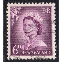 New Zealand 1955 QEII Definitives 6d Used