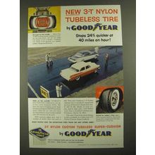 1956 Goodyear 3-T Nylon Custom Tubeless Tires Ad
