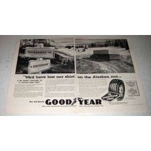 1956 Goodyear 3-T Nylon Cord Tires Ad - Alaskan Run