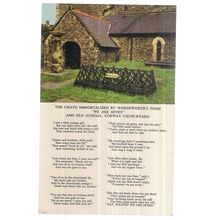 'WE ARE SEVEN', CHURCHYARD, CONWAY WALES unused postcard by E T W Dennis /