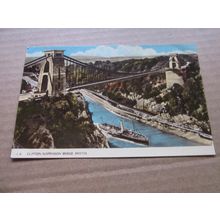 CLIFTON SUSPENSION BRIDGE , BRISTOL unused postcard by Harvey Barton date 1957 #