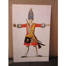 GRENADIER, HIS MAJESTY'S REGIMENT OF FOOT. 1735 uniform postcard =