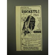 1967 Estes Mars Snooper Model Rocket Ad - More than 30 real flying models