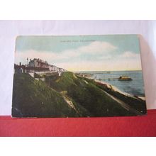 PIER AND LEAS, FOLKESTONE, KENT. used antique postcard 1910 pm =