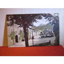 YARN MARKET and CASTLE, DUNSTER, SOMERSET used antique postcard 1924 pm #