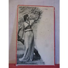 A YOUNG LADY by Henry Ryland used antique postcard art 1904 pm =