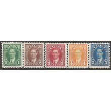 Canada 1937 Definitive Set to 5c SG357-361 Mounted Mint ..