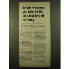 1961 British Travel Association Advertisement - Britain welcomes you back