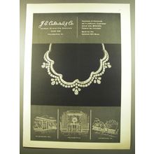 1961 J.E. Caldwell Jewelry Advertisement - Necklace of diamonds set in platinum