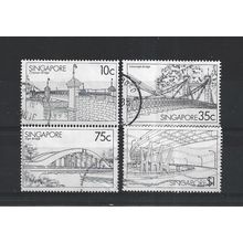 Singapore.Bridges of Singapore set of 4.Fine Used.Jul25