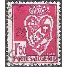Algérie 1942 Michel 187IIC O Cote (2005) 0.30 € Armoirie Alger Cachet rond