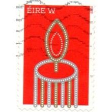 Eire. W Value. Candle. Fine Used SA/DC On Piece