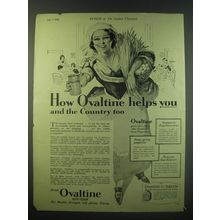1940 Ovaltine Drink Ad - How Ovaltine helps you and the country too