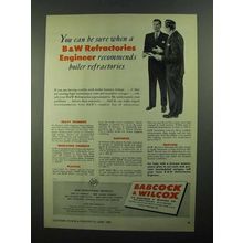 1950 Babcock & Wilcox Refractories Products Ad