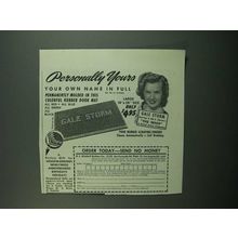 1950 R.L. Mitchell Rubber Co. Door Mat Ad - Gale Storm