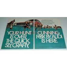 1973 Audi Fox Car Ad - Quick, Sly, Crafty, Cunning Fox!