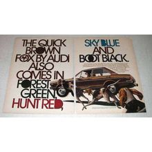 1973 Audi Fox Car Ad - The Quick Brown Fox
