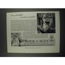 1949 Rock of Ages Ad - I'm so thankful we chose it together