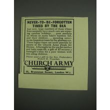 1949 Church Army Ad - Never-to-be-forgotten times by the sea