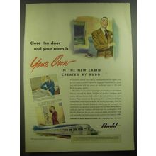 1946 Budd Sleeping Cars Ad - Close the door and your room is your own