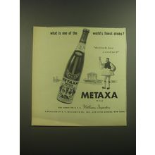1946 Metaxa Liqueur Ad - What is one of the world's finest drinks?