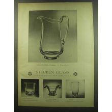 1949 Steuben Glass Ad - Bar Pitcher, Old Fashioned Glass, Olive Dish, Highball G