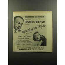 1956 Middle of the Night Play Ad - Mail orders now! Opens Wed. Eve. Feb. 8