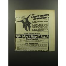 1956 The Most Happy Fella Musical Play Ad - A Musical Landmark for Broadway