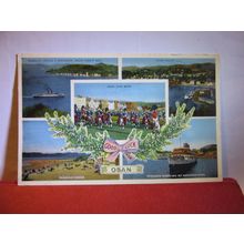 multiview, OBAN, SCOTLAND used vintage postcard by E T W Dennis 1960 pm =