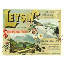 Leysin Station Climaterique Swiss Alps Hotel 1902 Poster Postcard