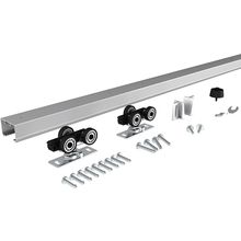 JUBEST 6FT Commercial Grade Pocket Door Hardware and Track Set, Sliding Door Har