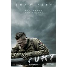 Fury (2014)_1 Movie Film Poster Canvas iconic design