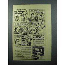 1940 Quaker Oats Muffets Cereal Ad - Go Home Midget!