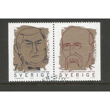 Sweden 1999 Belgian Winners Of Nobel Prize Used Pair SG 2063a