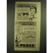 1940 Purex Bleach Ad - You Know Purex is Gentle
